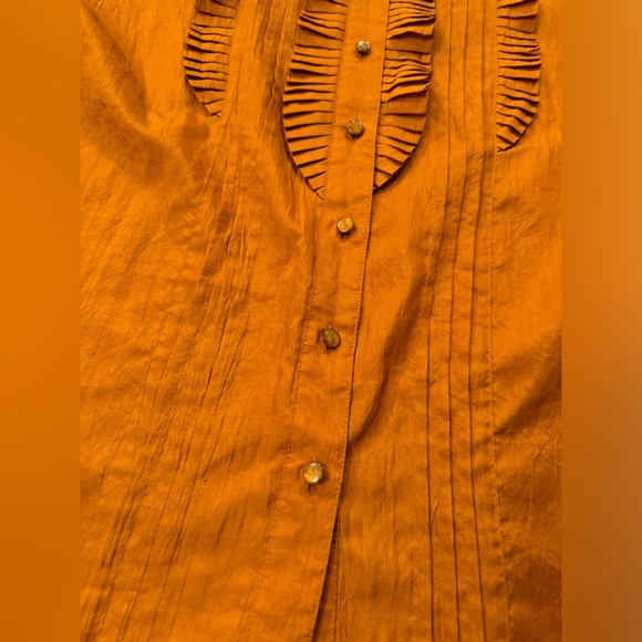 Laura and Jane‎ long sleeve button down size 10 orange - Picture 3 of 13